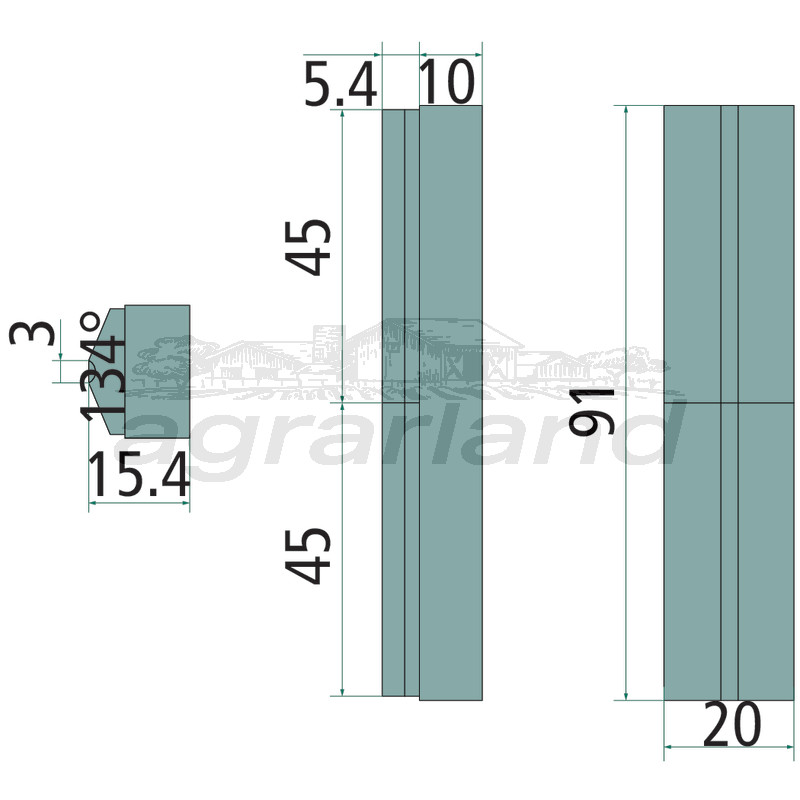 GRANIT Heavy Duty Kreiseleggenzinken links 2 Platten