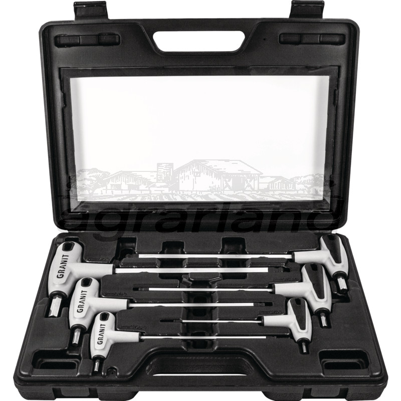 T-Griff Winkelstiftschlüssel, Innensechskant, 6-tlg.  BLACK EDITION