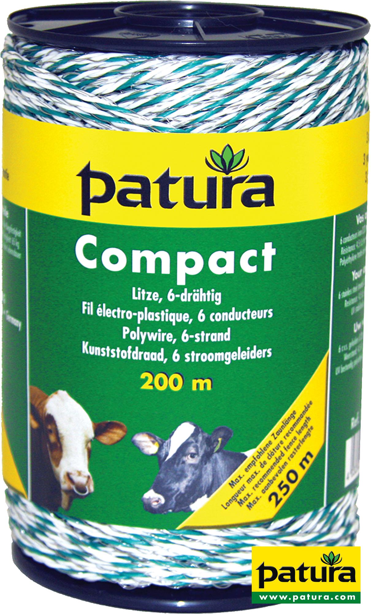 Compact Litze, 200 m Rolle, 6 Niro 0,20 mm, weiss-grün