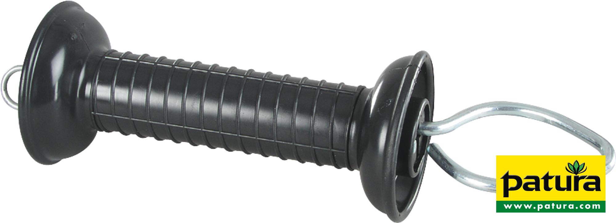 Torgriff, schwarz, mit Öse und Feder