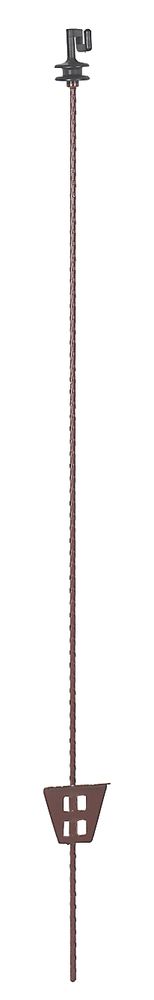 Federstahlpfahl rund 8 mm, 1,07 m, mit Kopfisolator, 10 Stück/ Pack