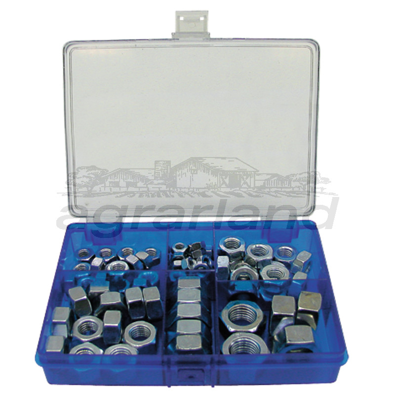Sortiment 6-Kt.-Muttern DIN 934, 77-teilig