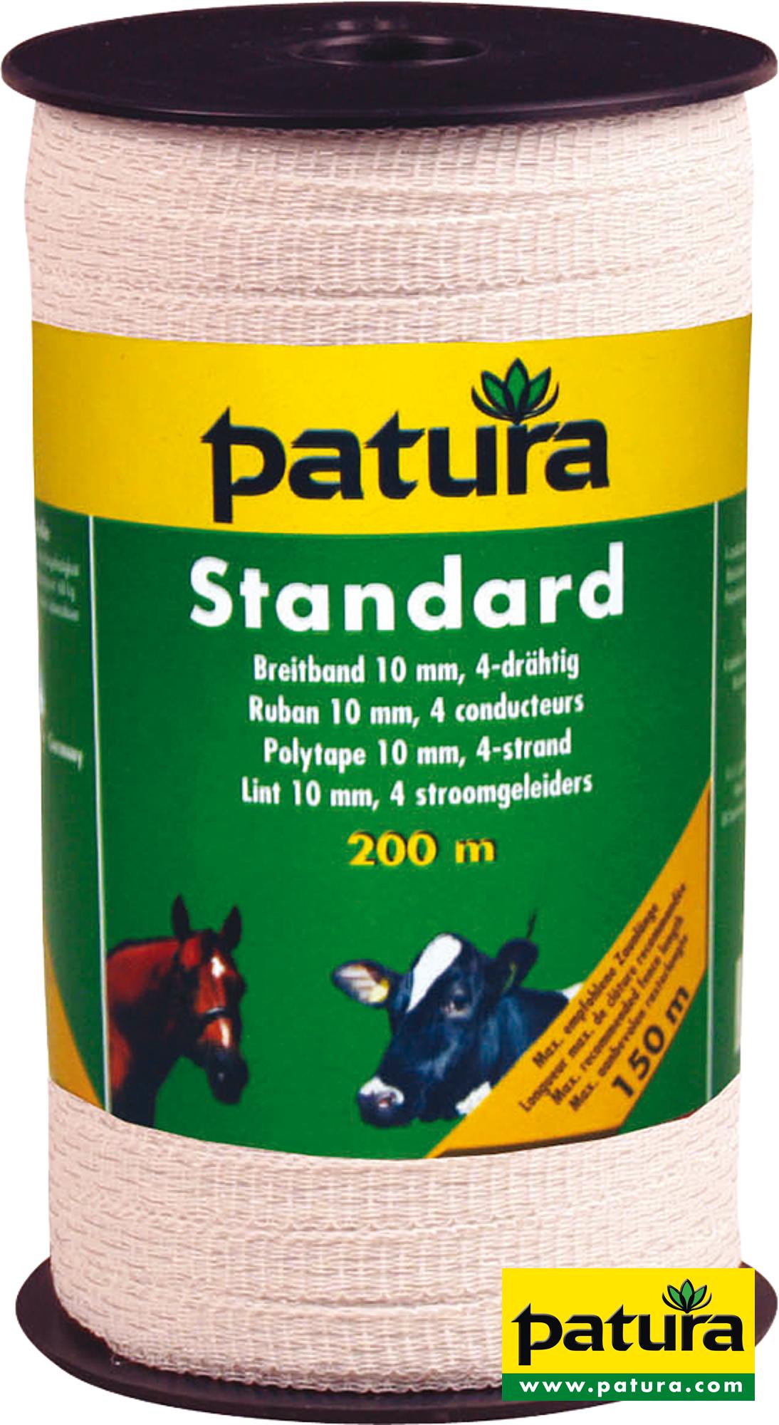 Standard Breitband 10mm, 200 m Rolle, 4 Niro 0,16mm, weiss