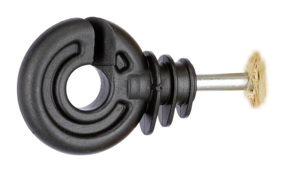 Ringisolator mit kurzer Stütze, schwarz, 90 Stück/ Pack