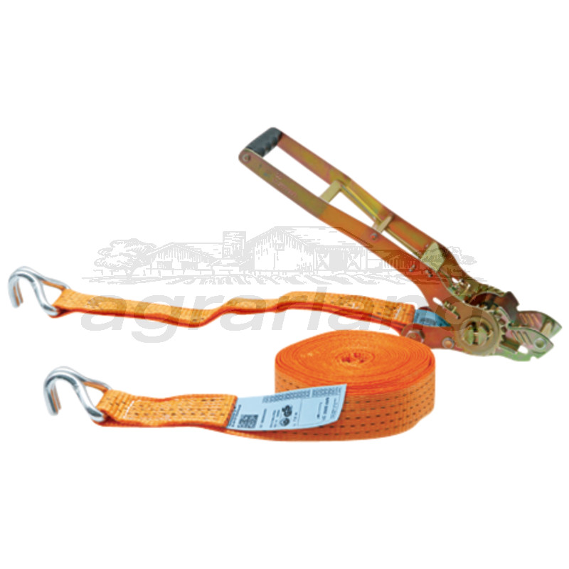 Zurrgurt 2-teilig, mit Langhebelzugratsche und Spitzhaken