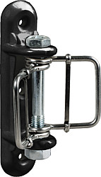 Breitband-Eckisolator, mit 2 Bügel schwarz, für 40 mm Band (3 Stück / Pack)