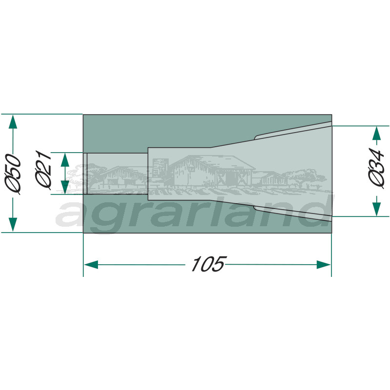 Einschweißbuchse für Zinken mit Verdrehsicherung