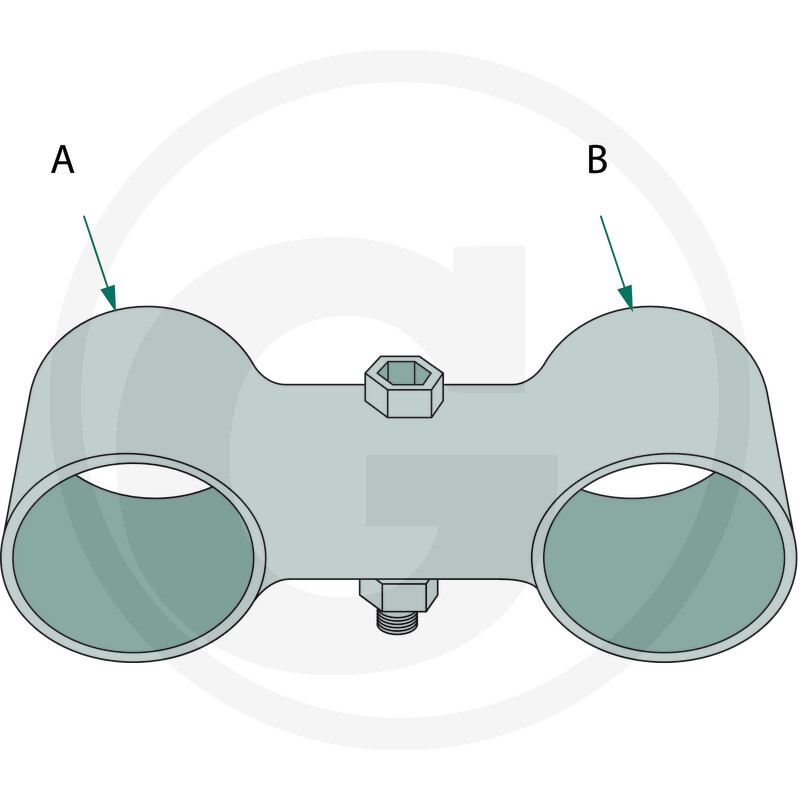 Doppelschelle 2" - 1 1/2"