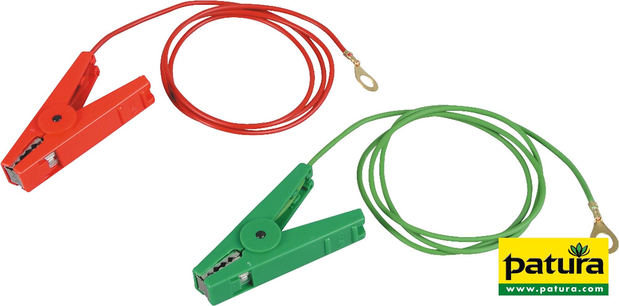 Erdanschlusskabel, grün, Edelstahlklemme und 8 mm Ringöse (1 Stück / Pack)