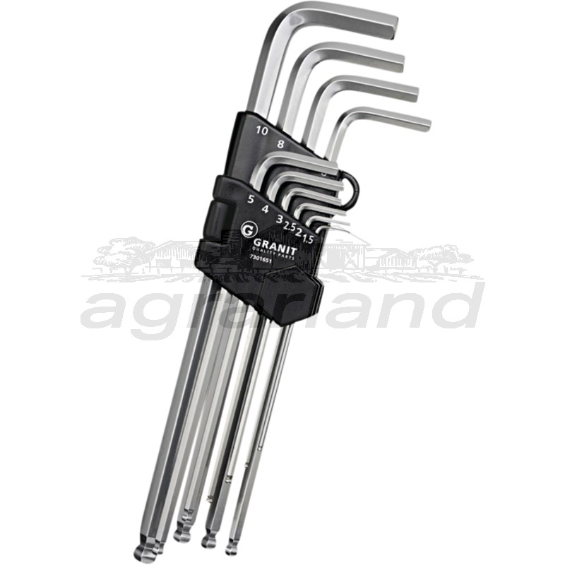 Winkelstiftschlüssel-Satz Innensechskant, 10-tlg.  BLACK EDITION