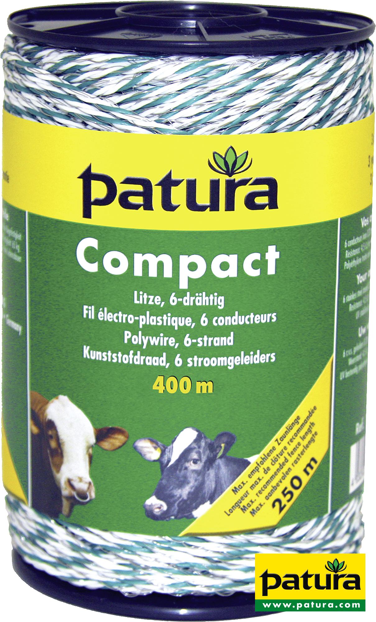 Compact Litze, 400 m Rolle, 6 Niro 0,20 mm, weiss-grün