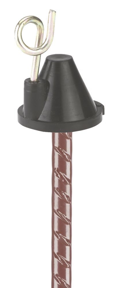 Federstahlpfahl oval 11 x 5 mm, 1,06 m, mit Ösenisolator 10 Stück/ Pack