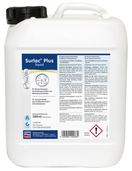 Ergänzungsfuttermittel Surlac® Plus Liquid