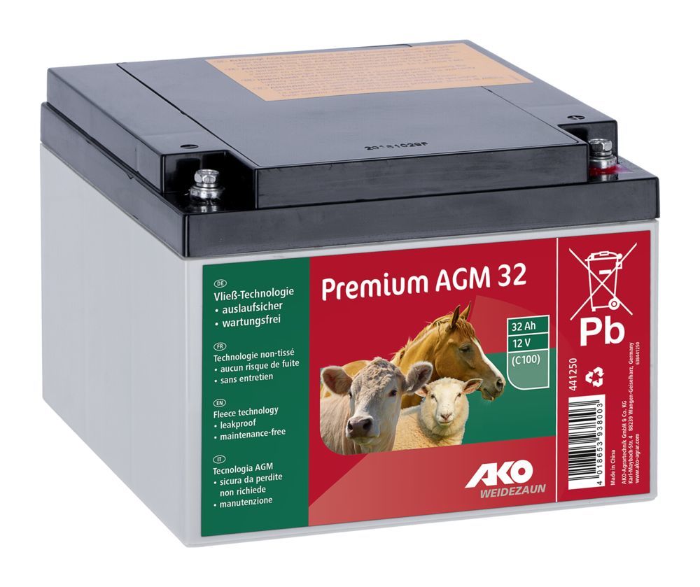 Premium AGM Akku 12 Volt 32 Ah 