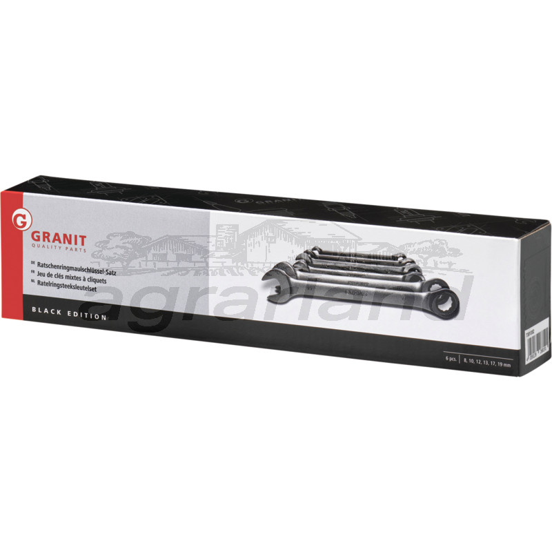 Ratschen-Ringmaulschlüssel-Satz BLACK EDITION