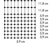 Elektrozaunnetz Ernteschutz, 65 cm hoch mit Doppelspitze, 50 m
