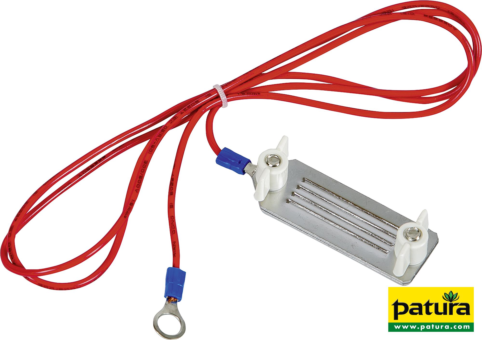 Zaunanschlusskabel Breitband Edelstahlklemmplatten 40mm, 3 mm Stift  (1 Stück / Pack)