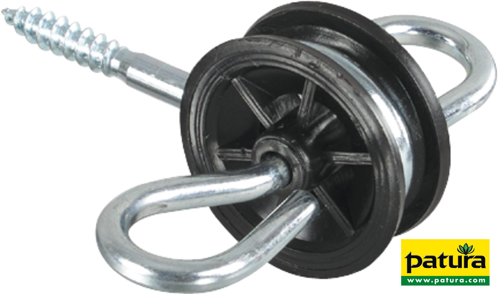 Torgriffisolator Standard, 2 verz. Ösen, Holzgewinde, (4 Stück / Pack)