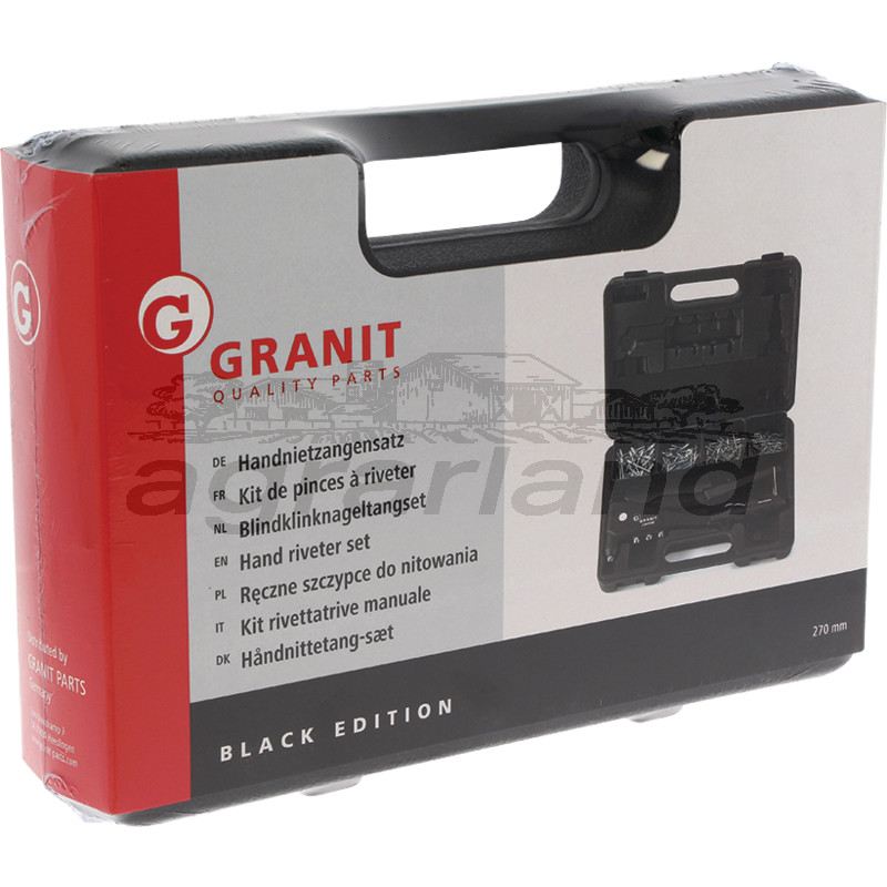 Handnietzangen-Satz, 205-tlg. BLACK EDITION