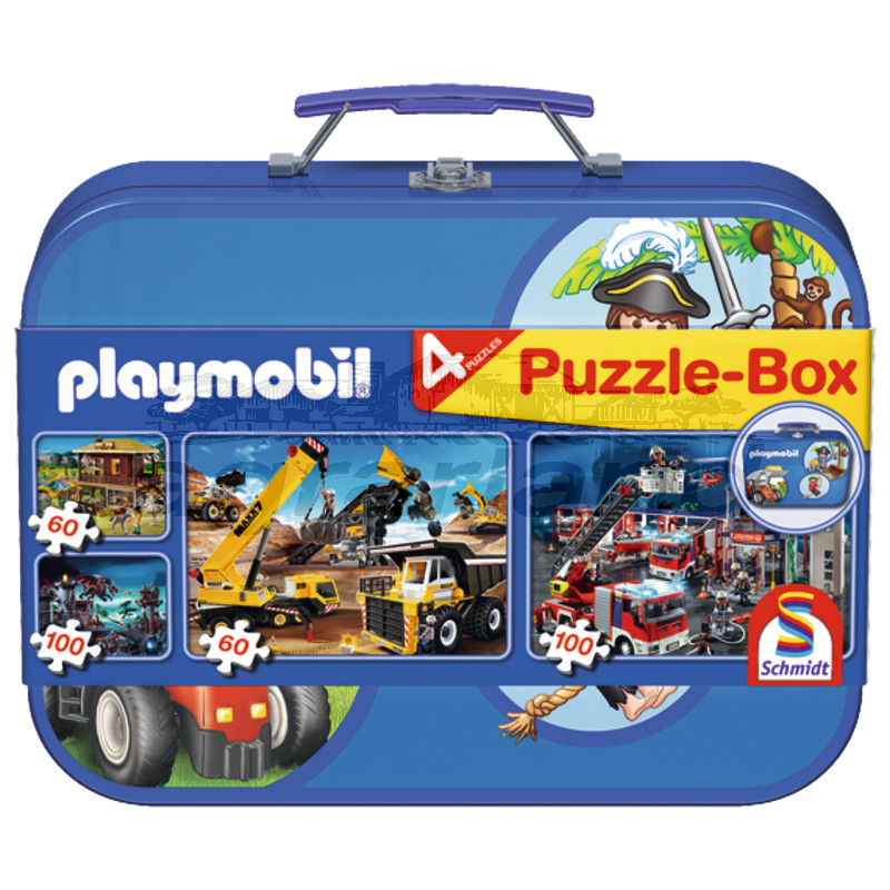 Schmidt Puzzle-Box im Metallkoffer, PLAYMOBIL