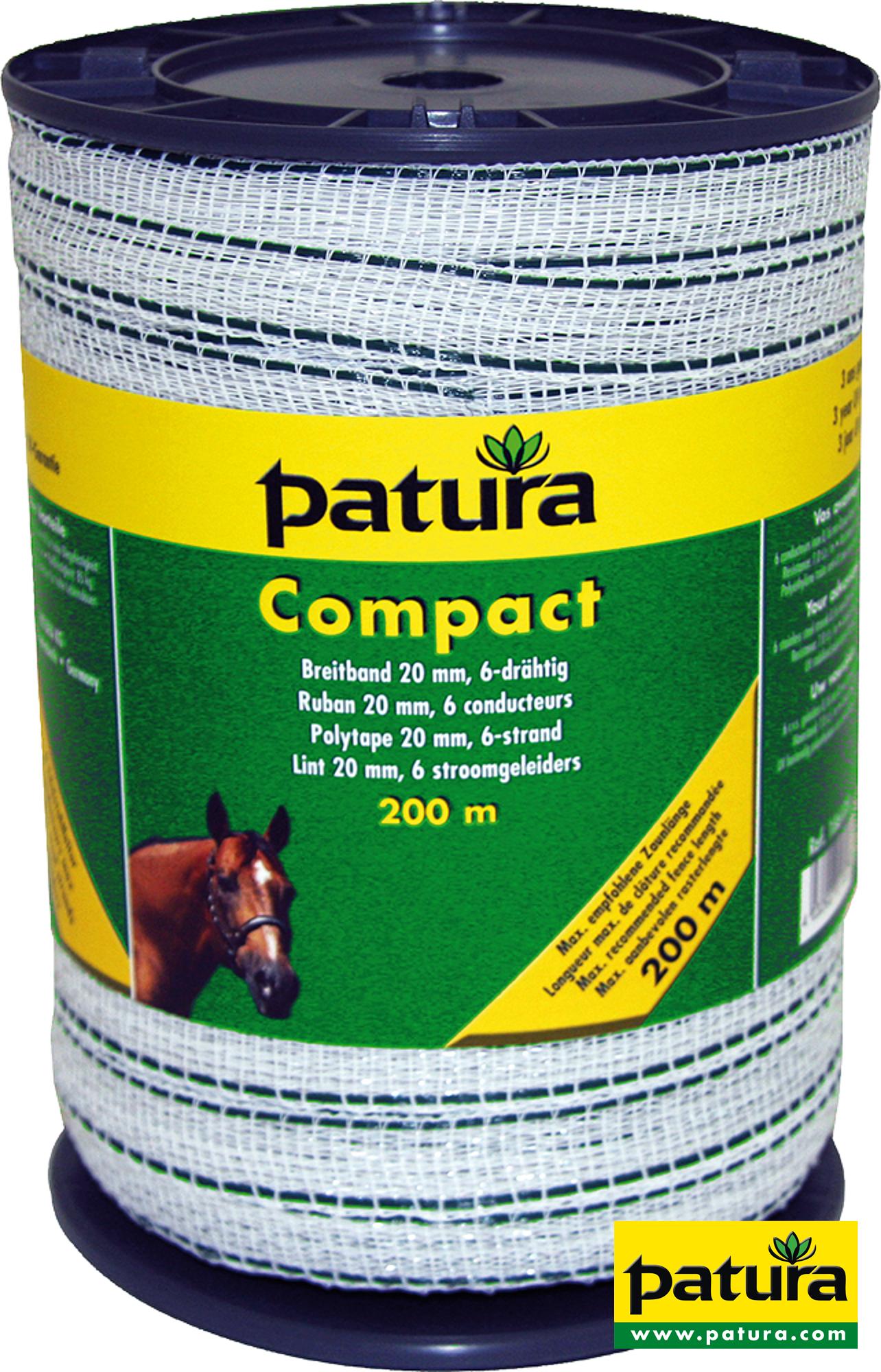 Compact Breitband 20 mm, 400 m Rolle 6 Niro 0,16 mm, weiss-grün