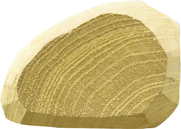 Robinienpfahl, Natur, 2000 mm, d=6-8 cm gespalten, geschliffen, gefast, gehobelt, 4-fach gespitzt