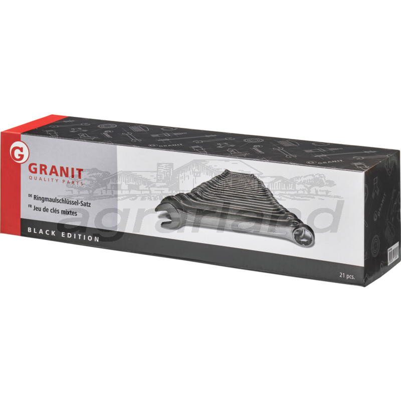 Ringmaulschlüssel-Satz, 6-32 mm, 21-tlg.  BLACK EDITION 