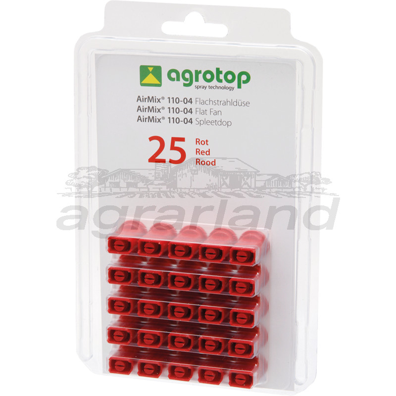 Agrotop Injektor Flachstrahldüse 110°, rot, 25 Stück