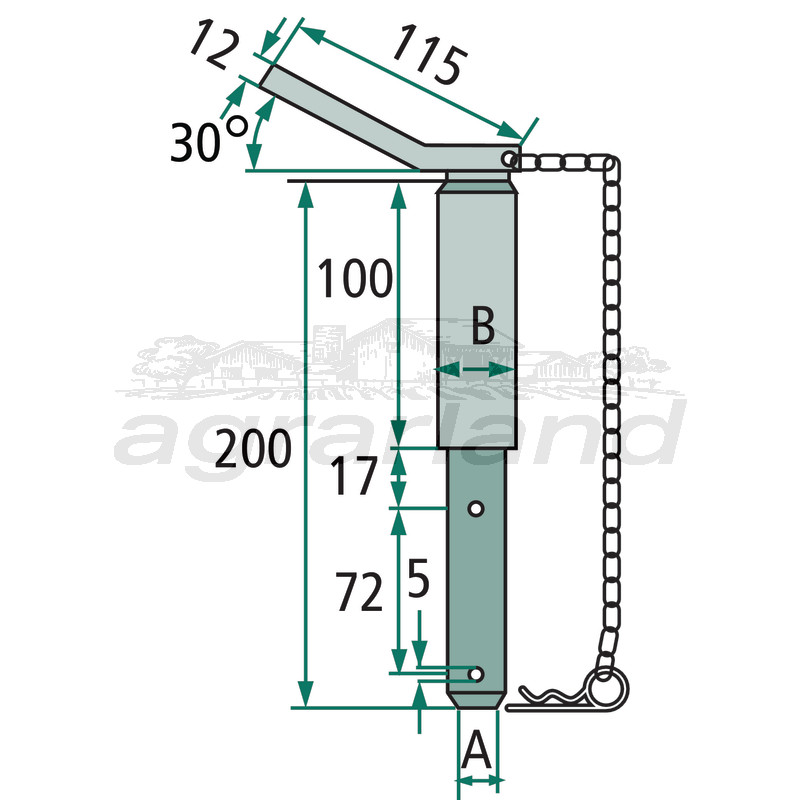 Unterlenkerbolzen 2-stufig, Kat. 2-3