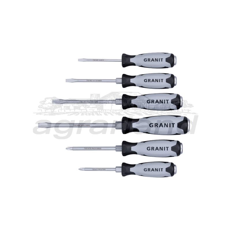 Schraubendreher-Satz mit Schlagkappe, PH + Schlitz, 6-tlg. BLACK EDITION