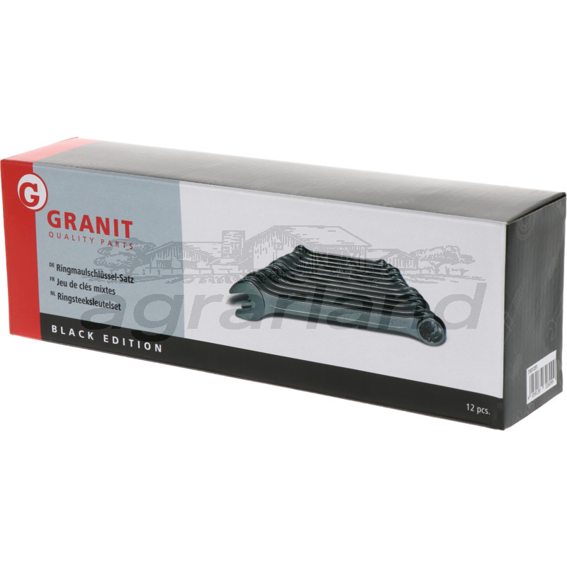Ringmaulschlüssel-Satz, 8-19 mm, 12-tlg.  BLACK EDITION