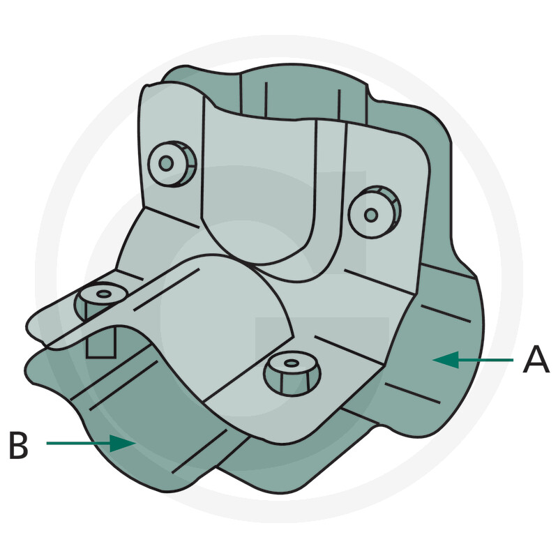 Eckschelle zweiteilig, 1" - 1"