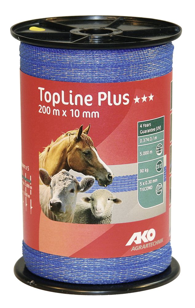TopLine Plus Weidezaunband, 10 mm, blau