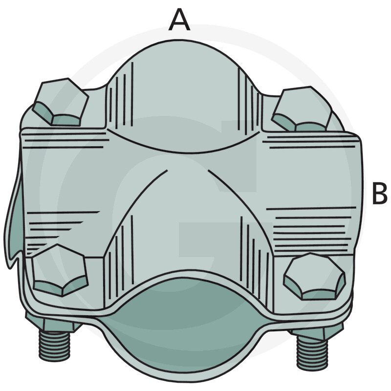 Kreuzschelle zweiteilig, 1 1/2" - 1 1/2"