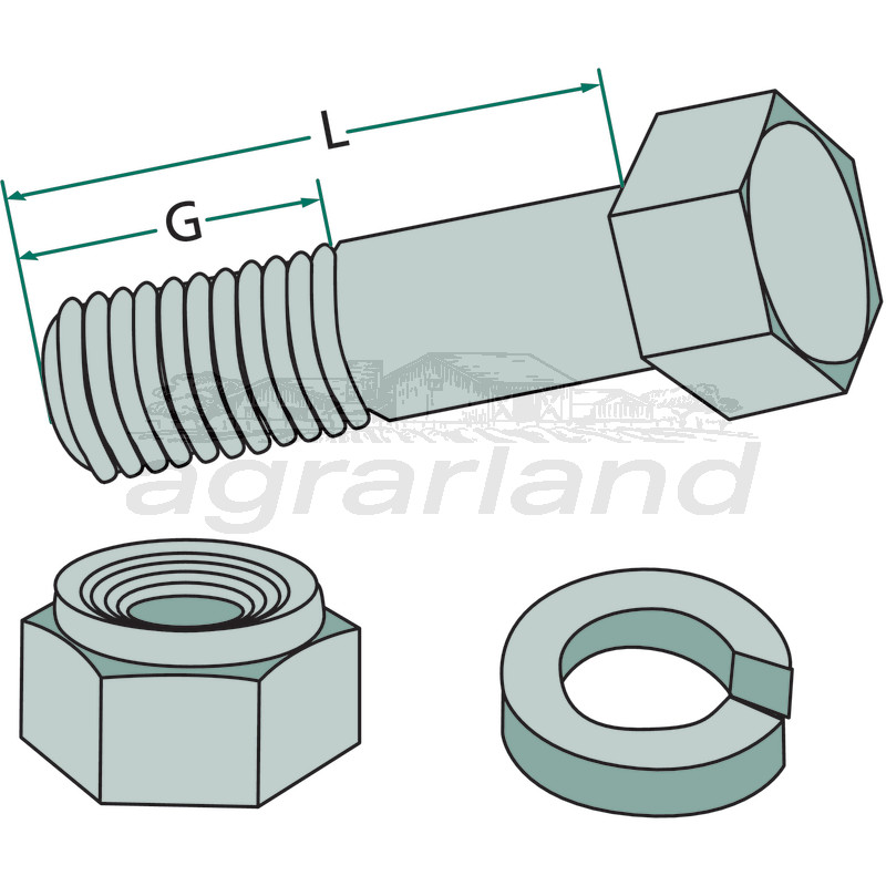 Schraube mit Mutter