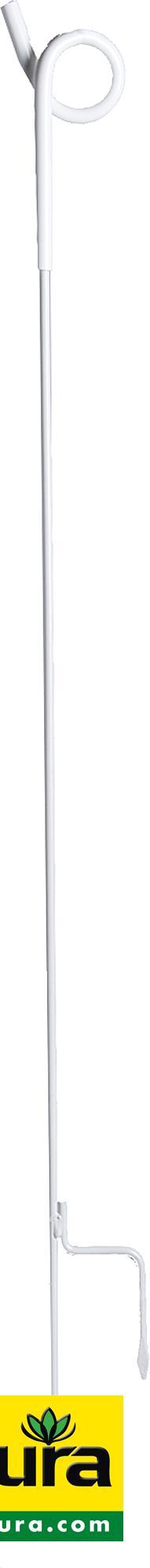 Federstahlpfahl mit Ösenisolator, 1,07 m mit Stopfen und Trittstufe (10 Stück/Pack)