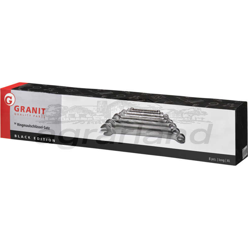 Ringmaulschlüssel-Satz XL, 10-30 mm, 8-tlg. BLACK EDITION