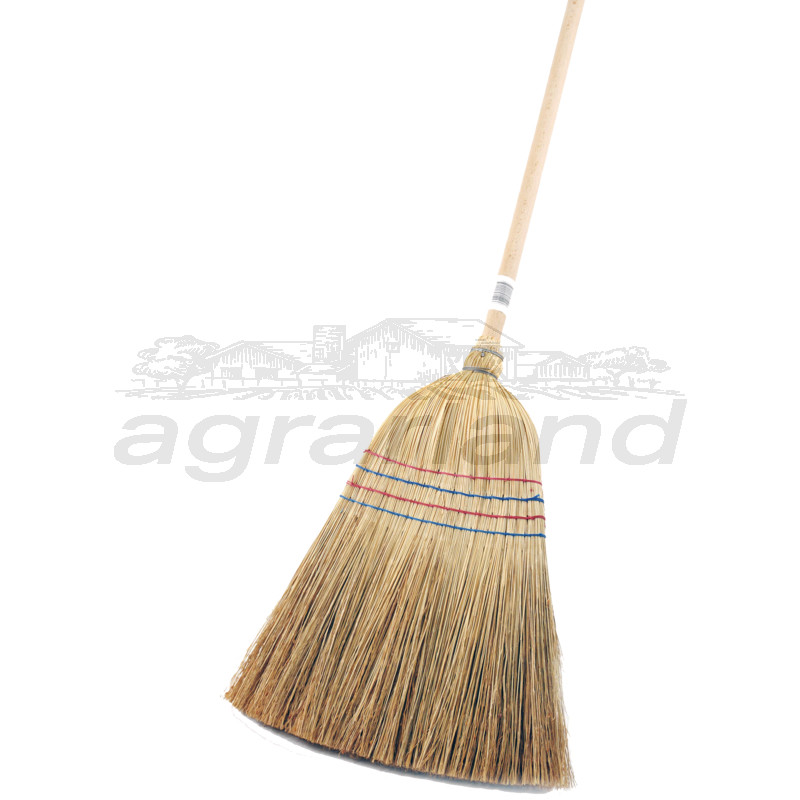 Reisstrohbesen 5-Naht mit Stiel