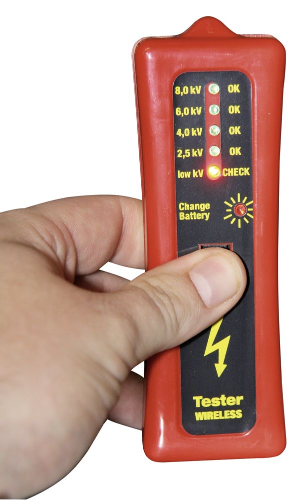 Zaunprüfer ohne Erdspieß