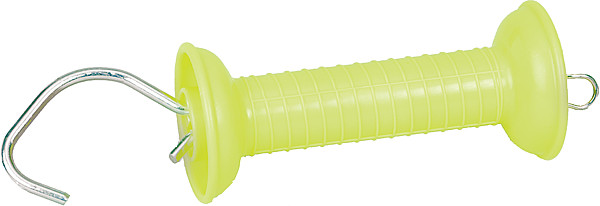 Torgriff mit Zugfeder und Haken neon gelb