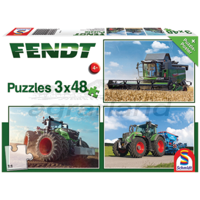 Schmidt Puzzle-Set Fendt, aus 3 Puzzles