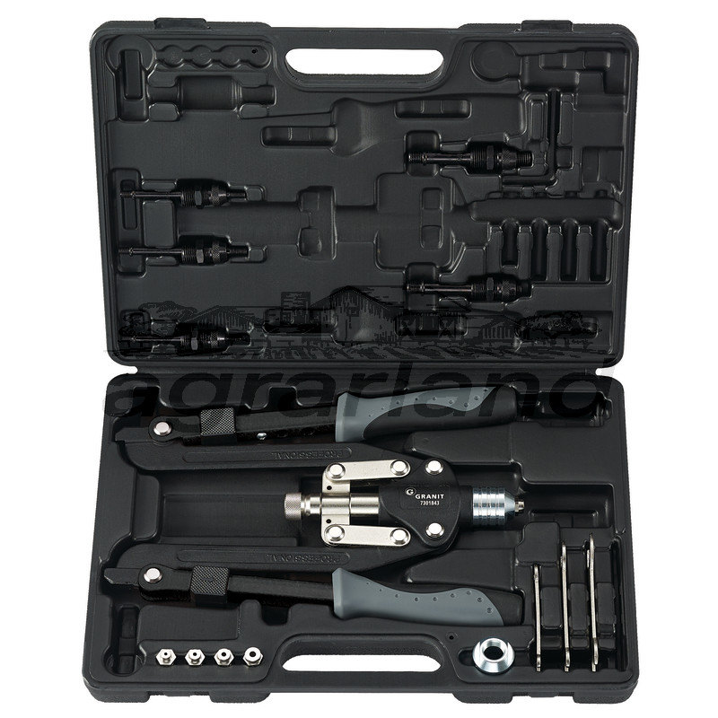 Profi-Nietzangen-Satz, 16-tlg. BLACK EDITION