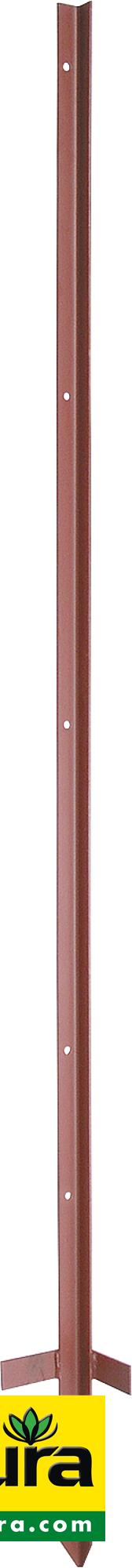 Winkelstahlpfahl, 3 mm, lackiert, 1,50 m mit Trittstufe (10 Stück/Pack), neues Lochbild