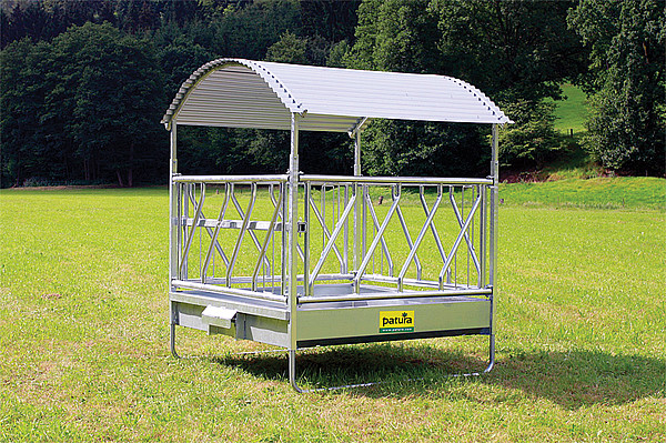 Profi-Viereckraufe mit Schrägfressgittern