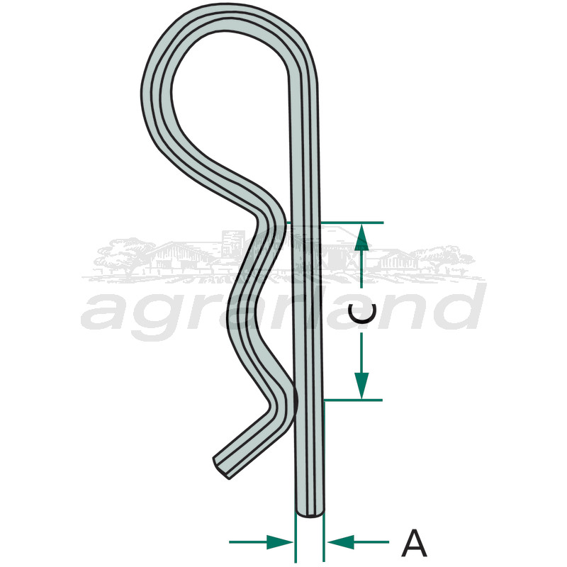 Federstecker-Satz, einfach gebogen
