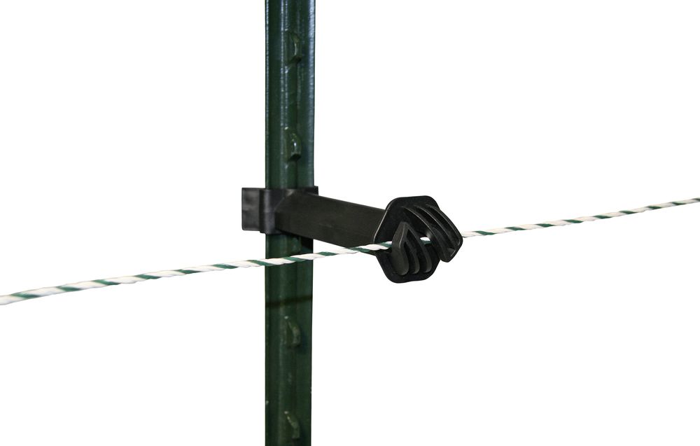 Abstandsolator für T-Post Metallpfahl schwarz oder gelb