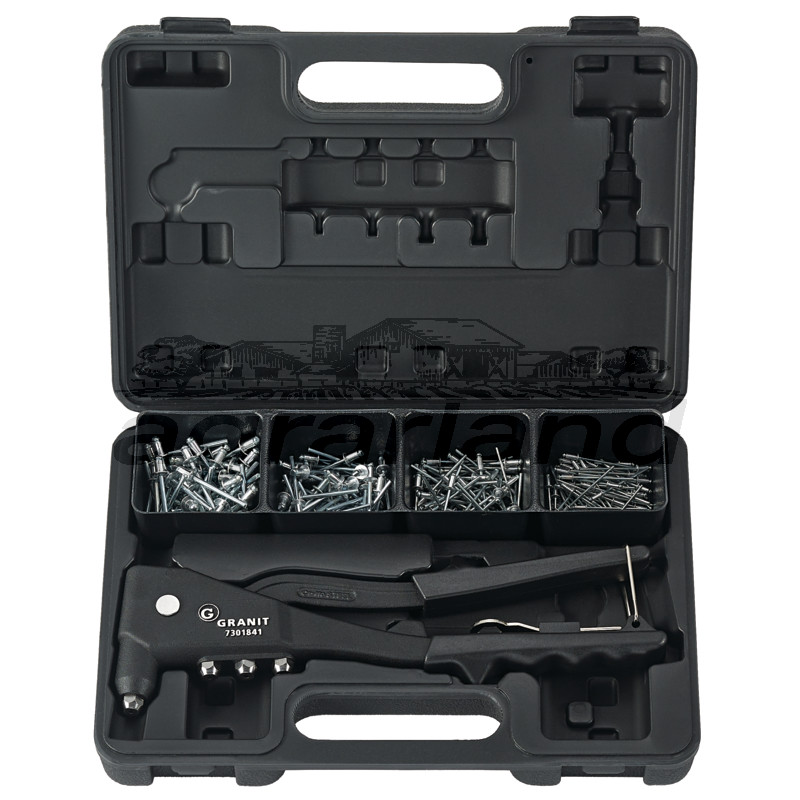 Handnietzangen-Satz, 205-tlg. BLACK EDITION