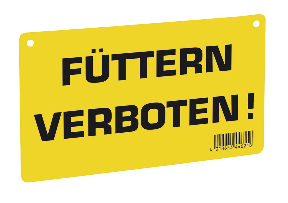 Warnschild – Füttern verboten