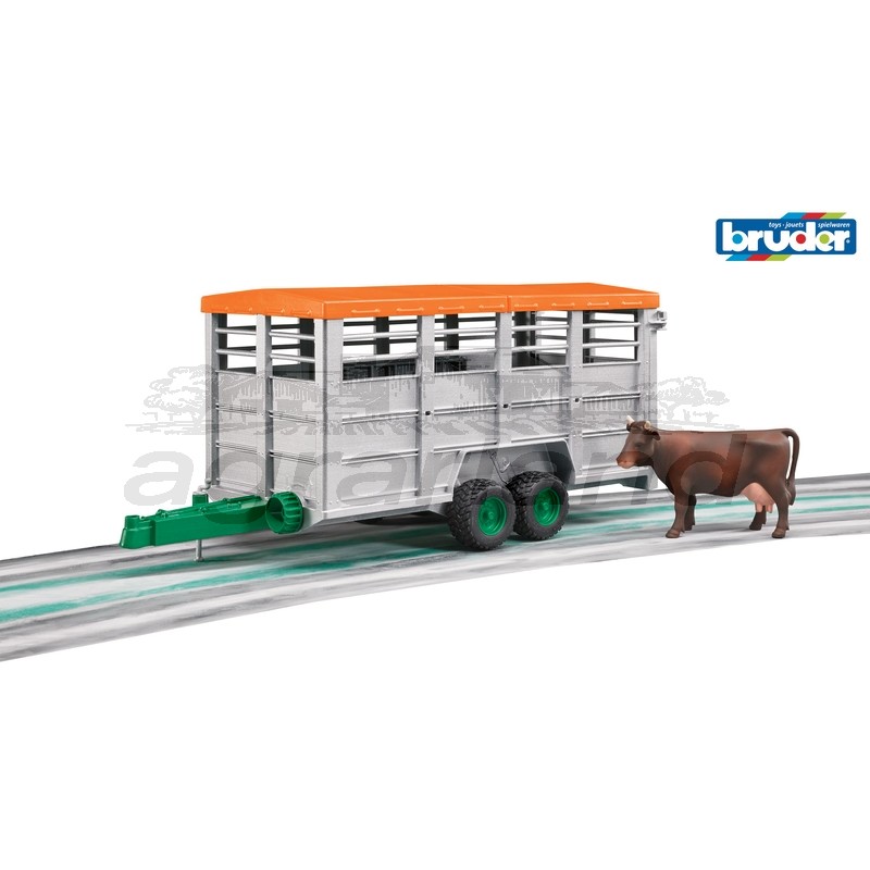 Bruder Viehtransportanhänger inkl. 1 Kuh Bruder Viehtransportanhänger inkl. 1 Kuh