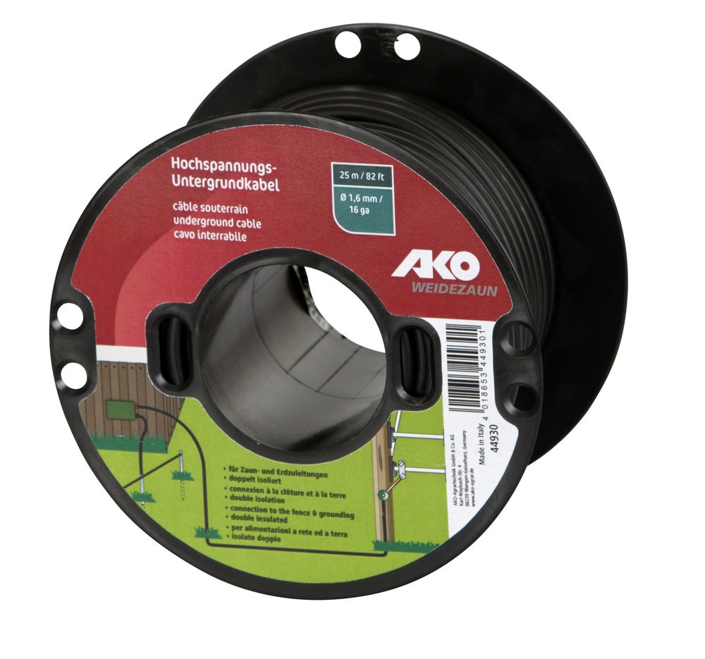 Hochspannungs-Untergrundkabel 1,6 mm,  25 m